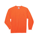 Ergodyne 21592 GloWear 8091 Non-Certified Long Sleeve T-Shirt, Small, HV Orange - 2