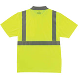 Ergodyne 21643 GloWear 8295 Type R Class 2 Polo Shirt, Medium, HV Lime