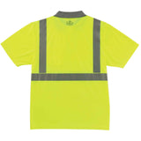 Ergodyne 21643 GloWear 8295 Type R Class 2 Polo Shirt, Medium, HV Lime