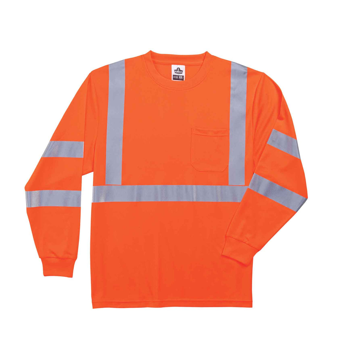 Ergodyne 21712 GloWear 8391 Type R Class 3 Long Sleeve T-Shirt, Small, HV Orange - 2