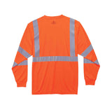 Ergodyne 21713 GloWear 8391 Type R Class 3 Long Sleeve T-Shirt, Medium, HV Orange