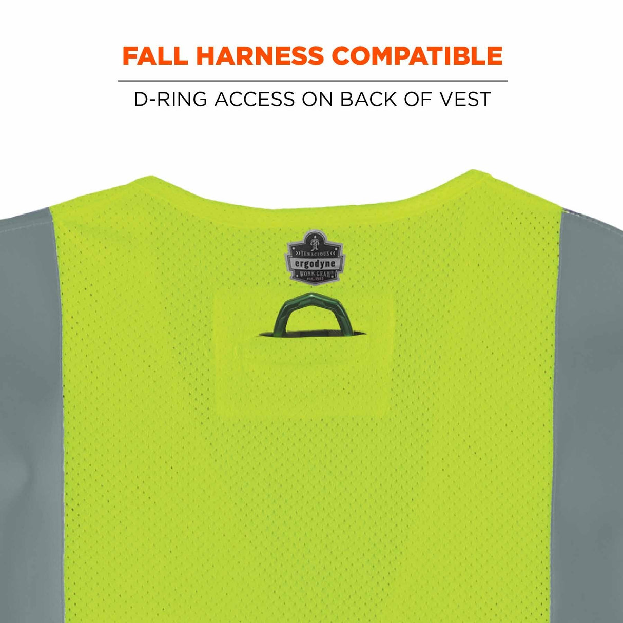 Ergodyne 21865 8263FRHL L/XL Lime Class 2 FR Safety Vest - H+L - Economy - 4