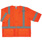 Ergodyne 22113 GloWear 8320Z Type R Class 3 Standard Vest, Small/Medium, HV Orange - 2