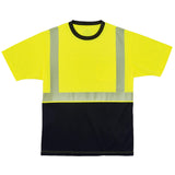 Ergodyne 22532 GloWear 8280BK Type R Class 2 Black Front Performance T-Shirt, Small, HV Lime - 2