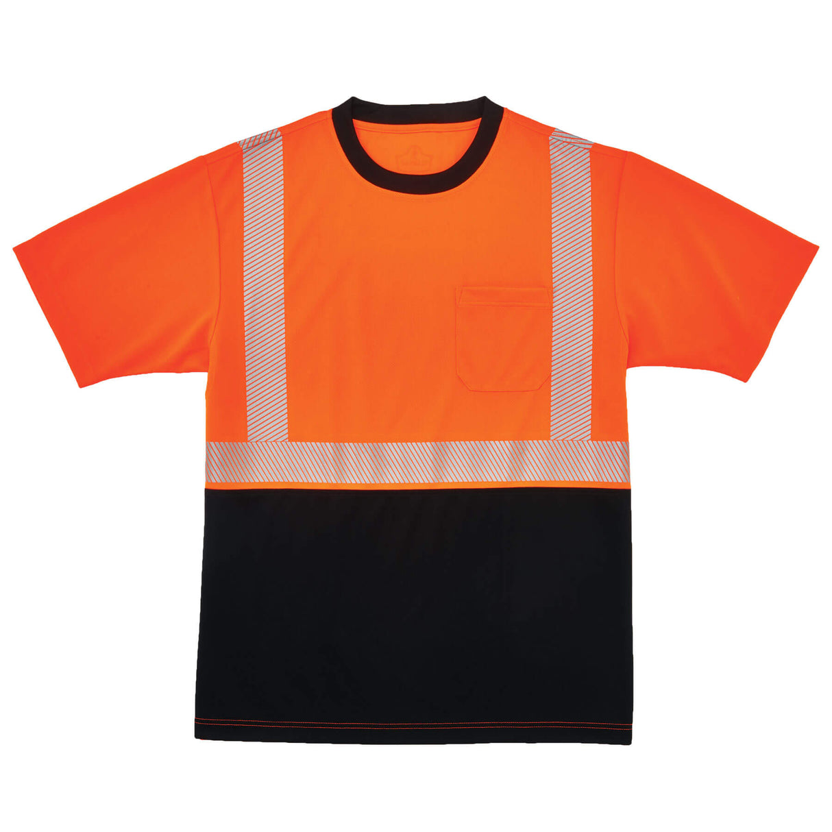 Ergodyne 22582 GloWear 8280BK Type R Class 2 Black Front Performance T-Shirt, Small, HV Orange - 2