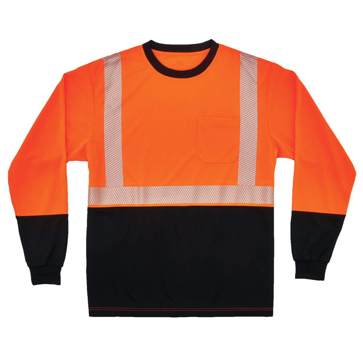 Ergodyne 22688 GloWear 8281BK Type R Class 2 Black Front Perf. Long Sleeve T-Shirt, 4XL, HV Orange - 2