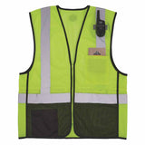 Ergodyne 23013 8210ZBK S/M Lime Hi Vis Safety Vest - 7