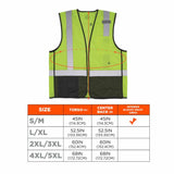 Ergodyne 23013 8210ZBK S/M Lime Hi Vis Safety Vest - 9