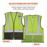 Ergodyne 23017 8210ZBK 2XL/3XL Lime Hi Vis Safety Vest - 4