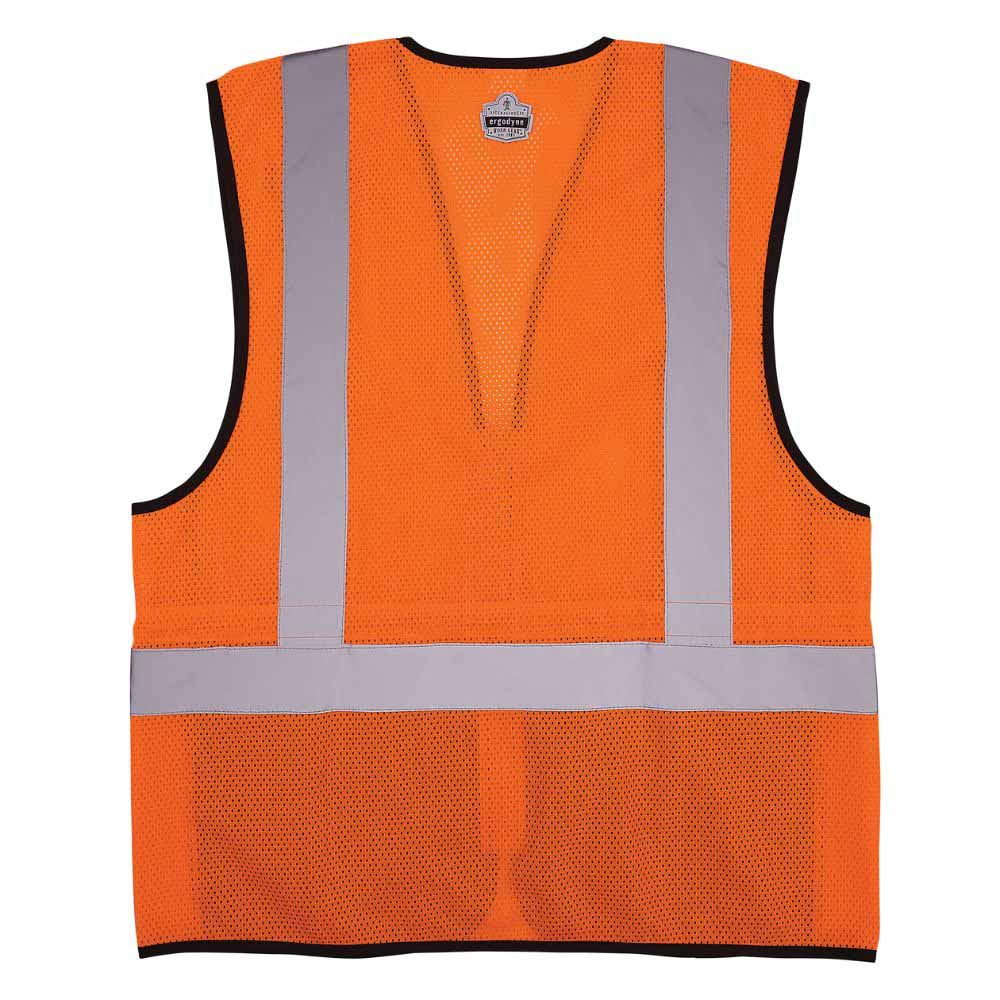 Ergodyne 23023 8210ZBK S/M Orange Hi Vis Safety Vest - 6