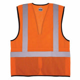 Ergodyne 23023 8210ZBK S/M Orange Hi Vis Safety Vest - 6