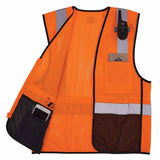 Ergodyne 23023 8210ZBK S/M Orange Hi Vis Safety Vest - 8