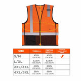 Ergodyne 23023 8210ZBK S/M Orange Hi Vis Safety Vest - 9