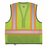 Ergodyne 23033 8251HDZBK S/M Lime Hi Vis Safety Vest - 7