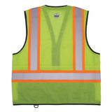 Ergodyne 23039 8251HDZBK 4XL/5XL Lime Hi Vis Safety Vest - 7