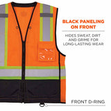 Ergodyne 23043 8251HDZBK S/M Orange Hi Vis Safety Vest - 5