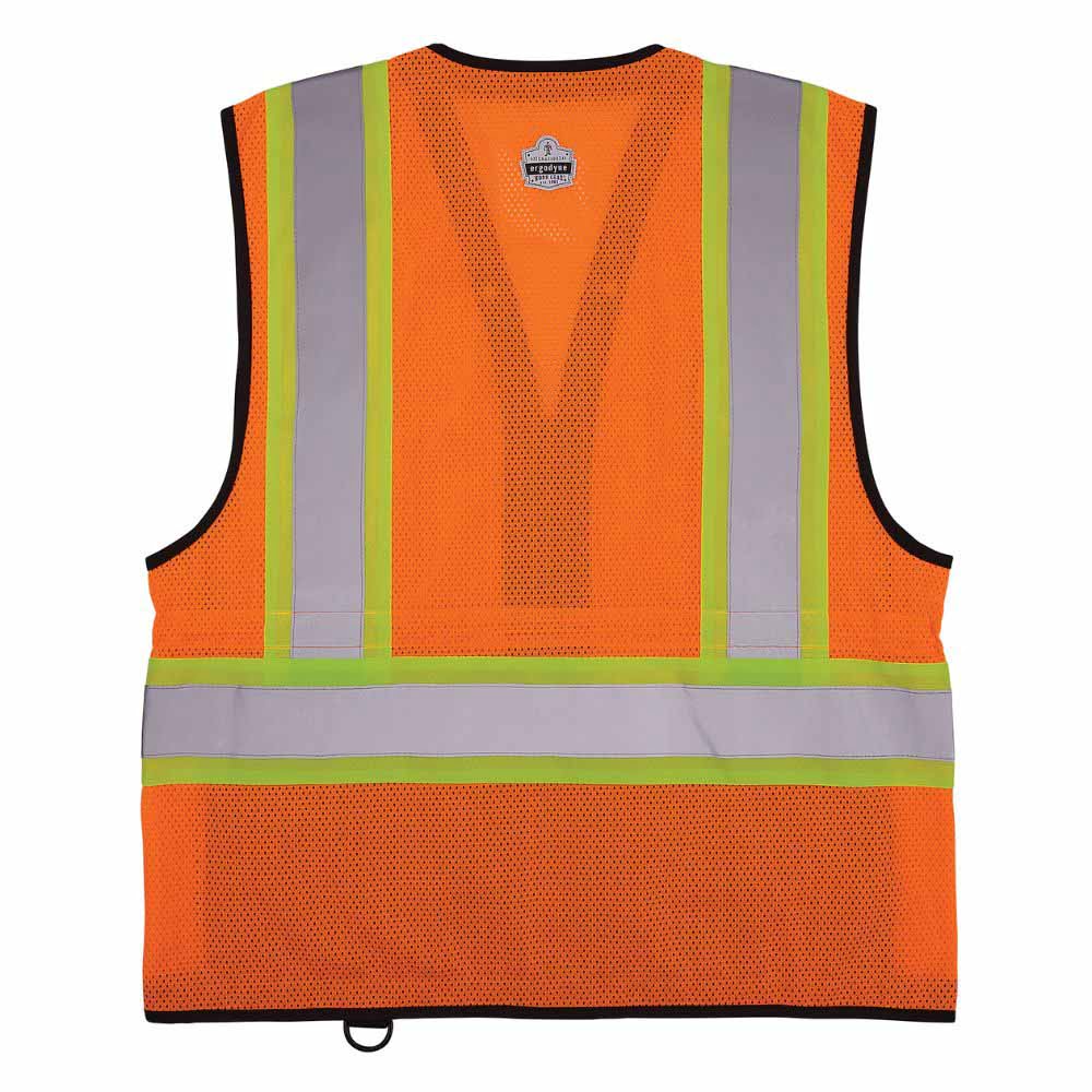 Ergodyne 23043 8251HDZBK S/M Orange Hi Vis Safety Vest - 7