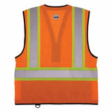 Ergodyne 23045 8251HDZBK L/XL Orange Hi Vis Safety Vest - 7
