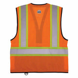 Ergodyne 23045 8251HDZBK L/XL Orange Hi Vis Safety Vest - 7