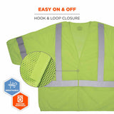 Ergodyne 23053 8315BA S/M Lime Hi Vis Breakaway Safety Vest HL - 5