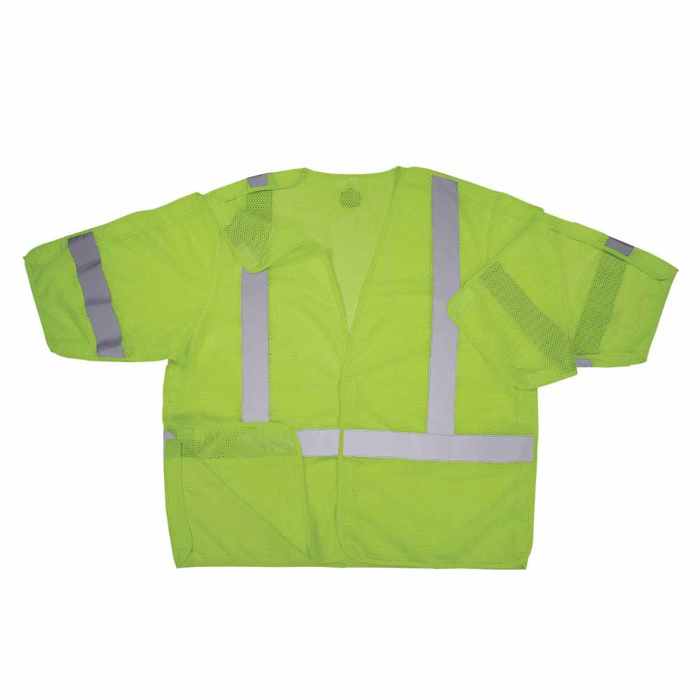 Ergodyne 23055 8315BA L/XL Lime Hi Vis Breakaway Safety Vest HL - 8