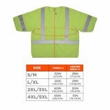 Ergodyne 23055 8315BA L/XL Lime Hi Vis Breakaway Safety Vest HL - 10