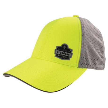 Ergodyne 23240 #8931 S/M Hi-Vis Lime - Ergodyne Logo Reflective Stretch-Fit Hat