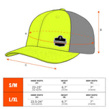 Ergodyne 23240 #8931 S/M Hi-Vis Lime - Ergodyne Logo Reflective Stretch-Fit Hat - 5