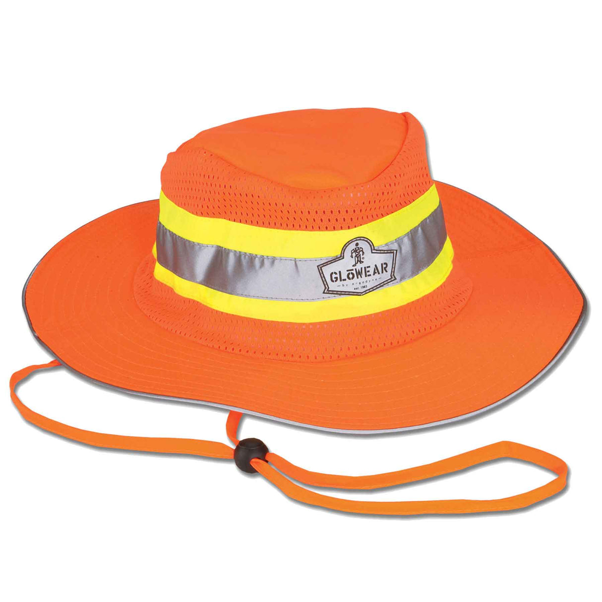 Ergodyne 23257 GloWear 8935 Hi-Vis Ranger Hat, Small/Medium, HV Orange