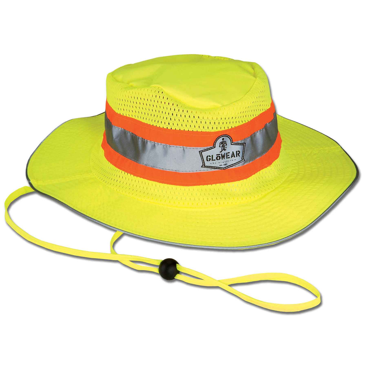 Ergodyne 23259 GloWear 8935 Hi-Vis Ranger Hat, Small/Medium, HV Lime