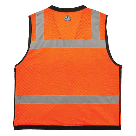 Ergodyne 23313 GloWear 8253HDZ Type R Class 2 Heavy-Duty Mesh Surveyors Vest, S/M, HV Orange