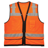Ergodyne 23313 GloWear 8253HDZ Type R Class 2 Heavy-Duty Mesh Surveyors Vest, S/M, HV Orange - 2