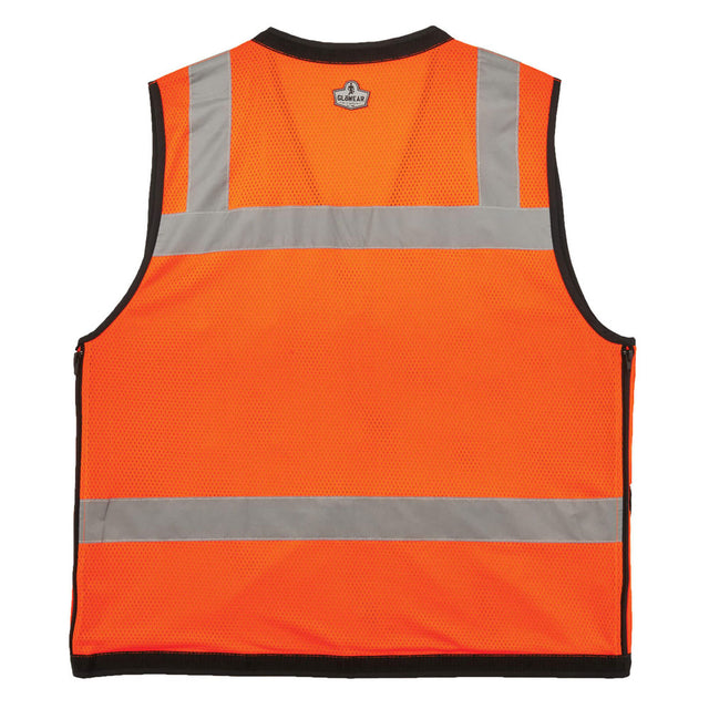 Ergodyne 23315 GloWear 8253HDZ Type R Class 2 Heavy-Duty Mesh Surveyors Vest, L/XL, HV Orange