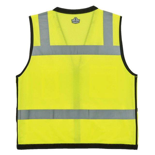 Ergodyne 23325 GloWear 8253HDZ Type R Class 2 Heavy-Duty Mesh Surveyors Vest, Large/XL, HV Lime