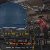 Ergodyne 23332 8955 Micro Brim Navy Lightweight Bump Cap Hat - 12