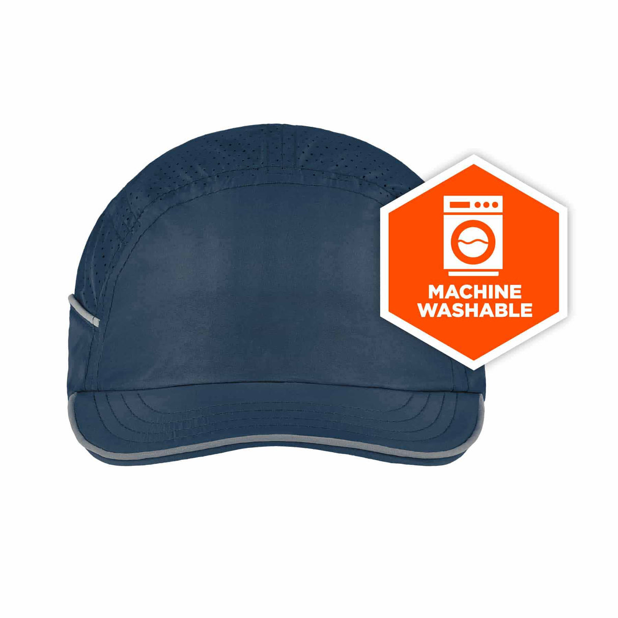 Ergodyne 23336 8955 Short Brim Navy Lightweight Bump Cap Hat - 7