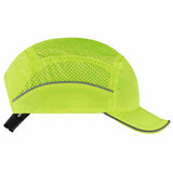 Ergodyne 23351 8955 Short Brim Lime Lightweight Bump Cap Hat - 2