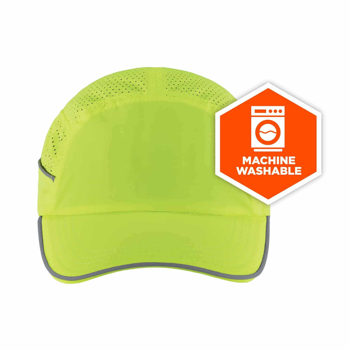 Ergodyne 23352 8955 Long Brim Lime Lightweight Bump Cap Hat - 7