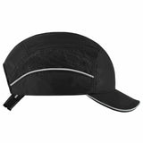 Ergodyne 23366 8955 Short Brim Black Lightweight Bump Cap Hat - 2
