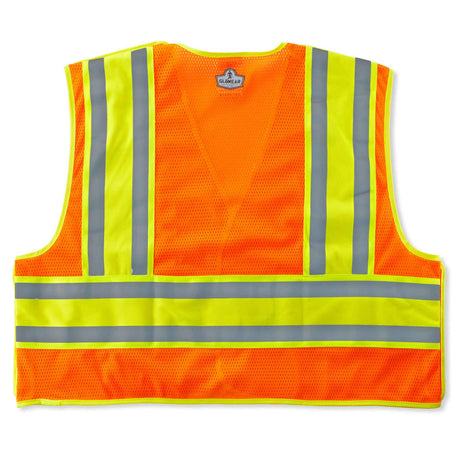 Ergodyne 23387 GloWear 8245PSV Type P Class 2 Public Safety Vest, 2XL/3XL, HV Orange