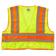 Ergodyne 23393 GloWear 8245PSV Type P Class 2 Public Safety Vest, Small/Medium, HV Lime