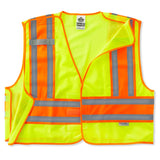 Ergodyne 23393 GloWear 8245PSV Type P Class 2 Public Safety Vest, Small/Medium, HV Lime - 2