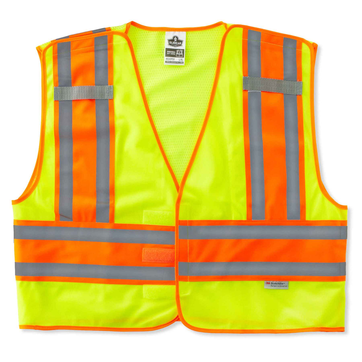 Ergodyne 23393 GloWear 8245PSV Type P Class 2 Public Safety Vest, Small/Medium, HV Lime - 3