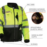 Ergodyne 23422 #8351 S Lime Hi-Vis Windbreaker Water-Resistant Jacket - 5