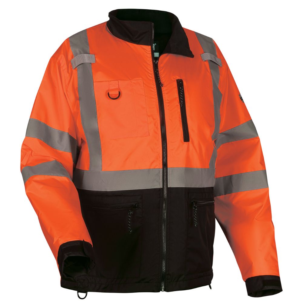 Ergodyne 23432 #8351 S Orange Hi-Vis Windbreaker Water-Resistant Jacket