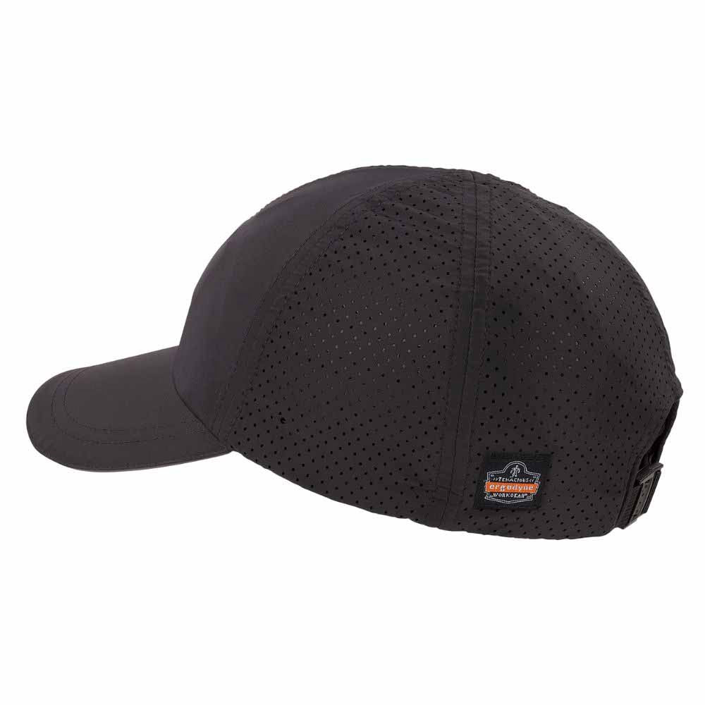 Ergodyne 23450 8947 XS/S Black Lightweight Baseball Hat Bump Cap Insert - 9