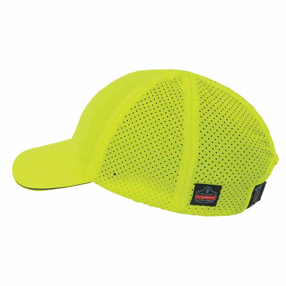 Ergodyne 23456 8947 XS/S Lime Lightweight Baseball Hat Bump Cap Insert - 9