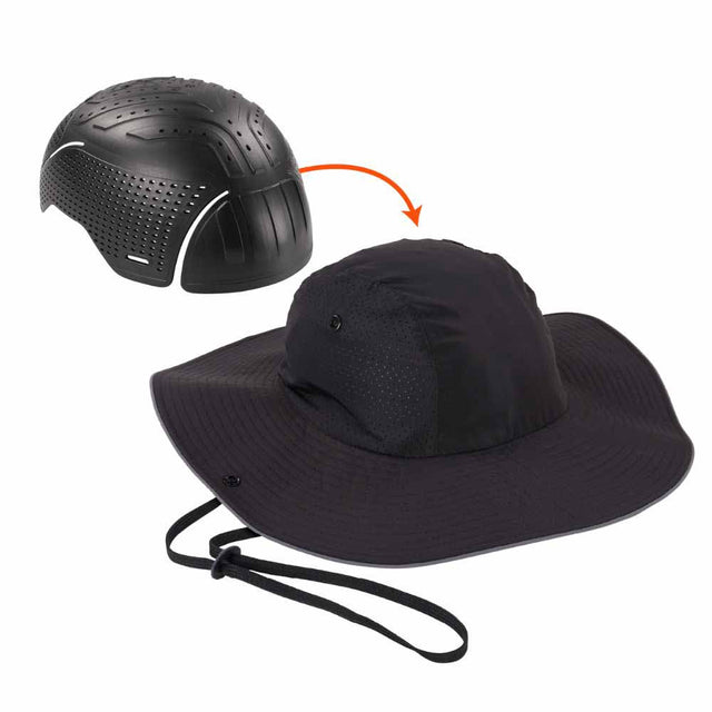 Ergodyne 23460 8957 M/L Black Lightweight Ranger Hat Bump Cap Insert