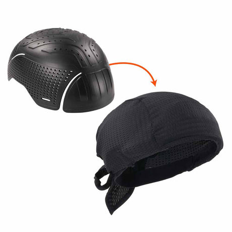 Ergodyne 23468 8948 Black Mesh Do Rag Bandana Bump Cap Insert