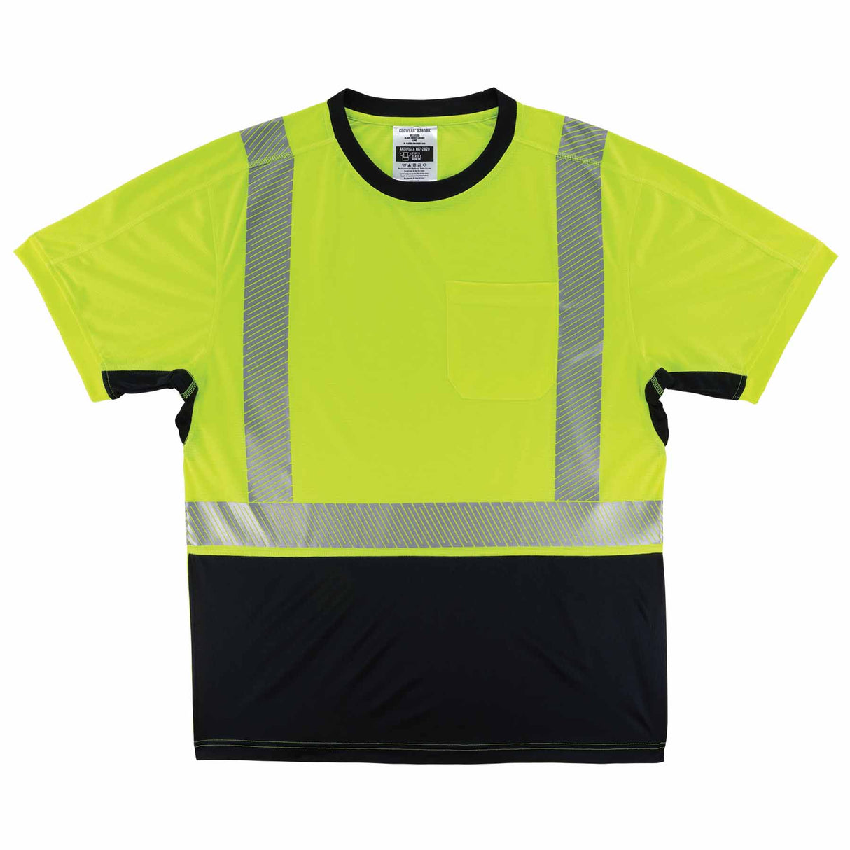 Ergodyne 23502 8283BK S Lime Class 2 Performance T-Shirt - Lightweight